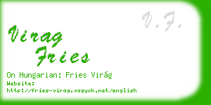 virag fries business card